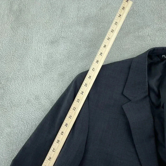 Jos. A. Bank Wool Blazer Mens 46L Black 4185 - Picture 4 of 9